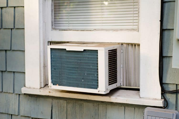 Air Conditioning Unit Sticking Out of a Window